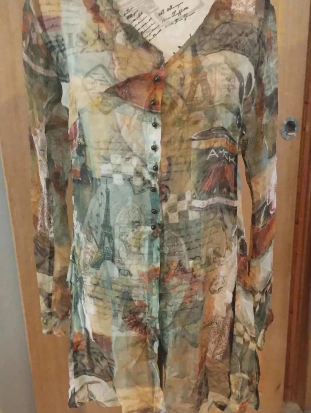 Camisa de voile transparente, 100% seda, Aventure des toiles T40 – photo 2